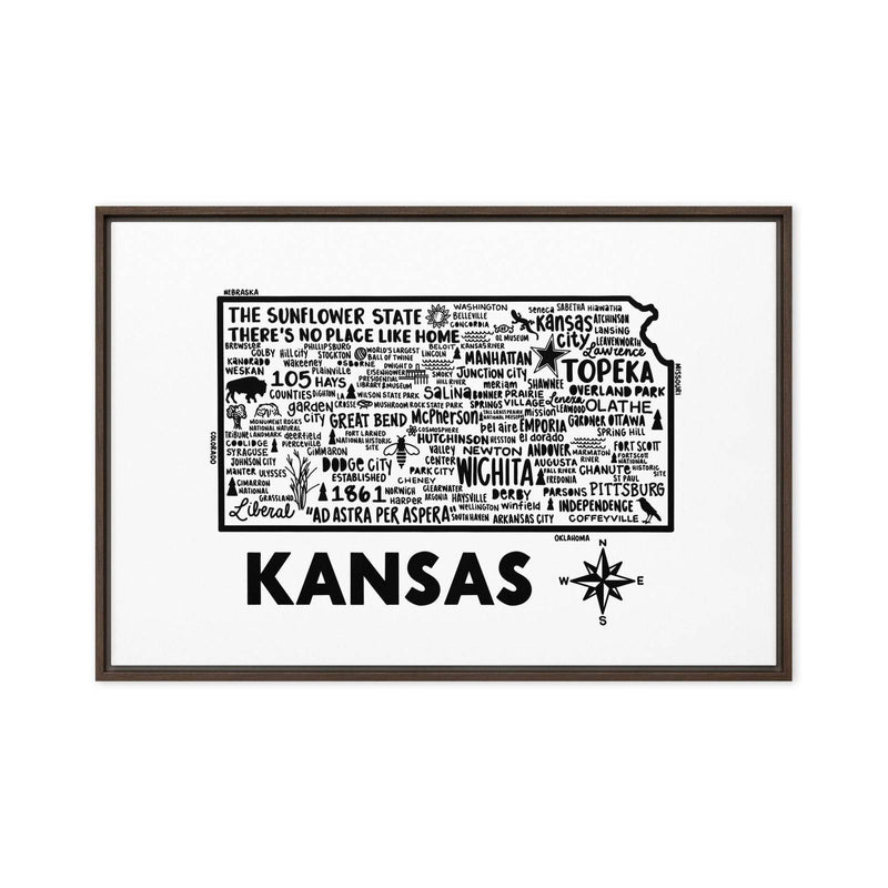 Kansas Framed Canvas Print