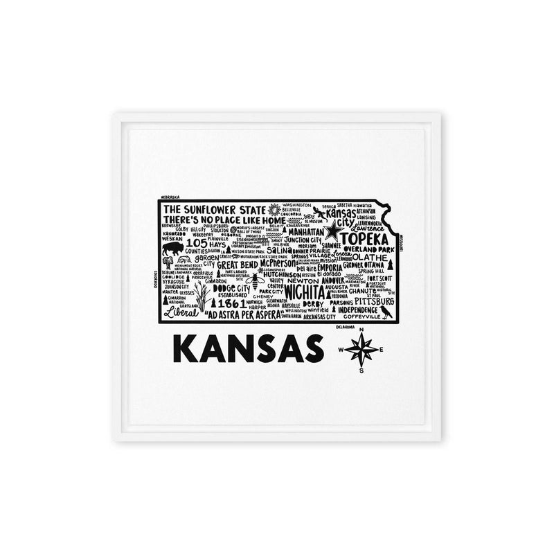 Kansas Framed Canvas Print