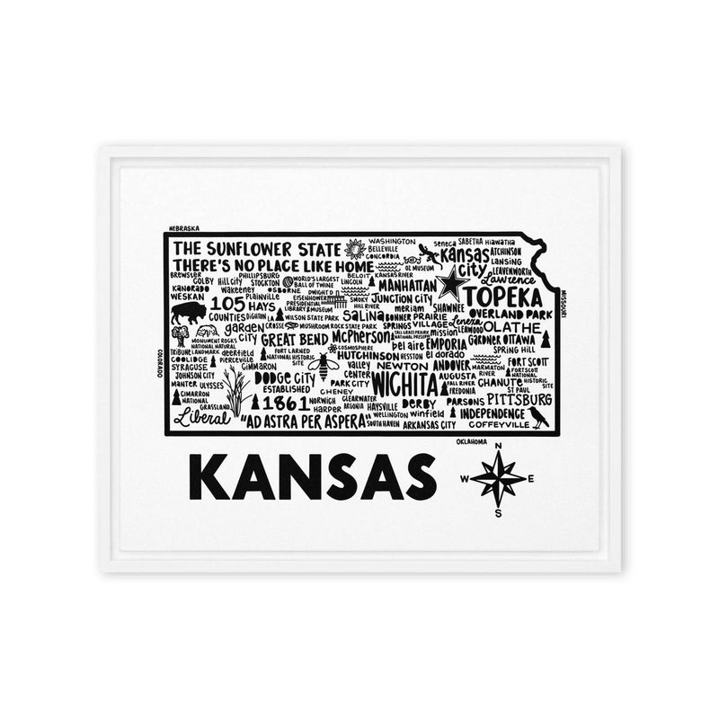 Kansas Framed Canvas Print