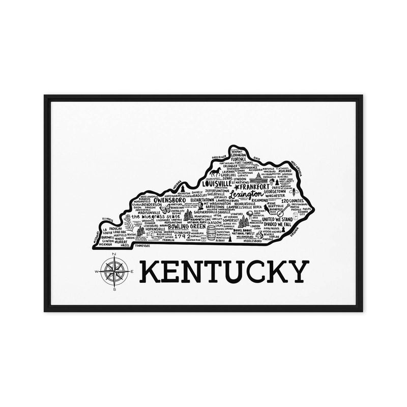 Kentucky Framed Canvas Print