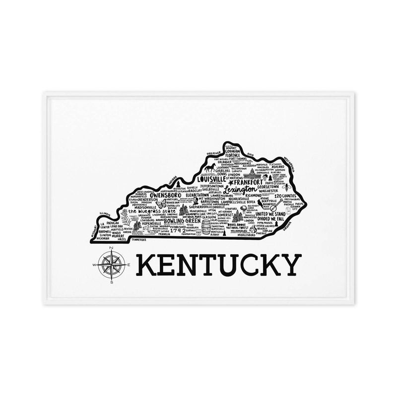 Kentucky Framed Canvas Print