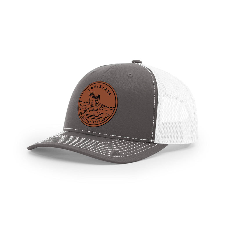 Louisiana Hat | Leather Patch Hat | Trucker Hat