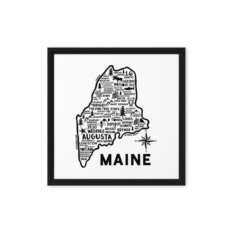 Maine Framed Canvas Print