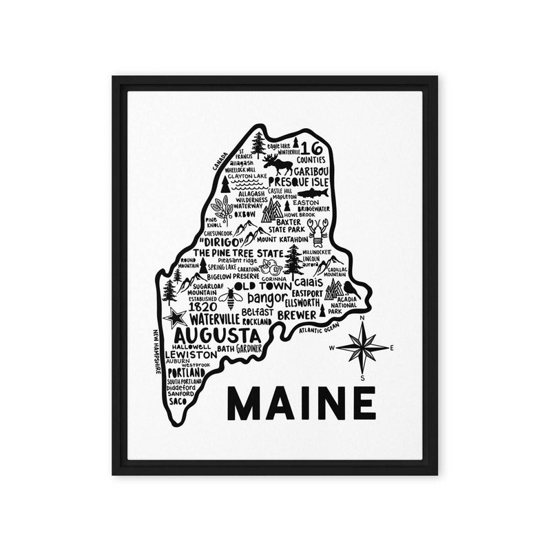 Maine Framed Canvas Print