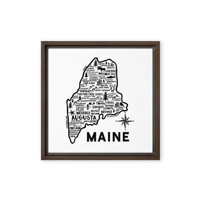 Maine Framed Canvas Print