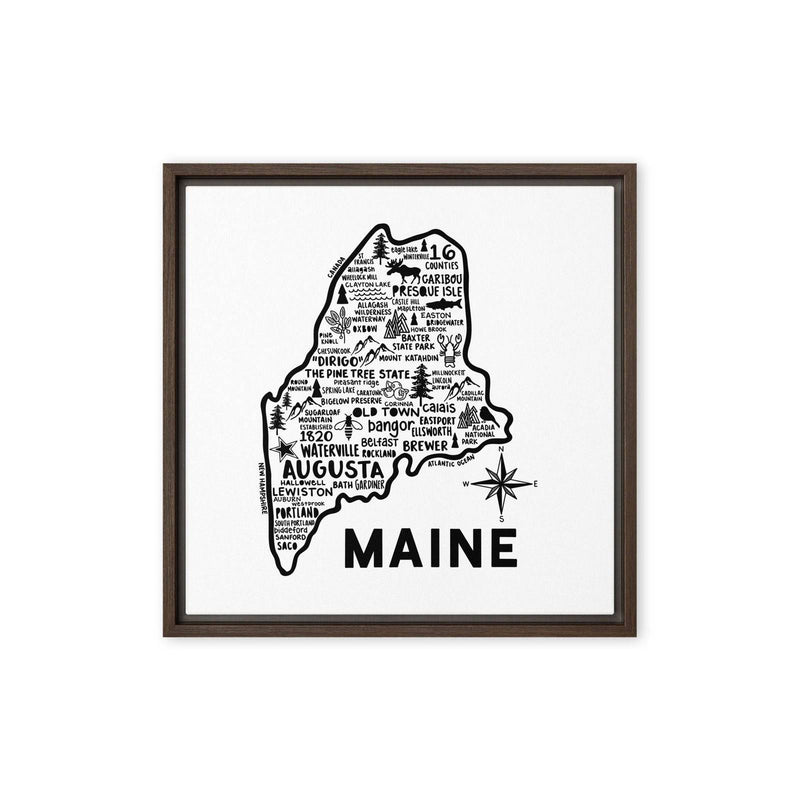 Maine Framed Canvas Print