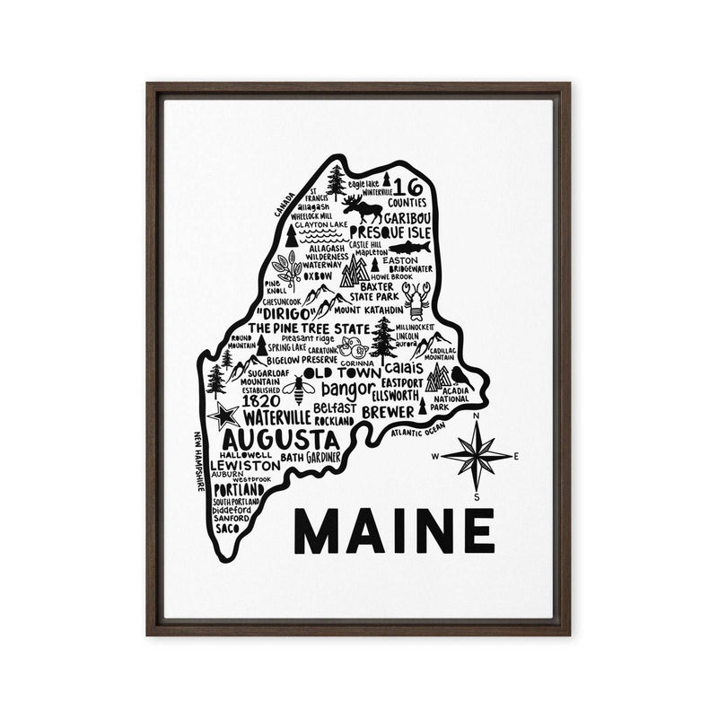 Maine Framed Canvas Print