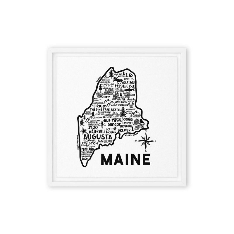 Maine Framed Canvas Print