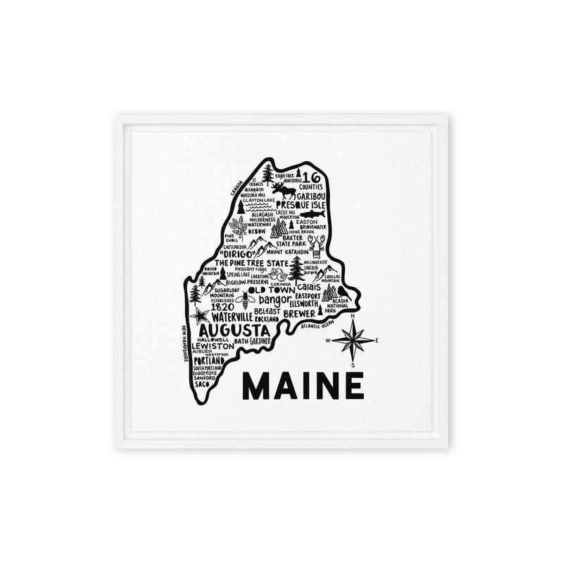 Maine Framed Canvas Print