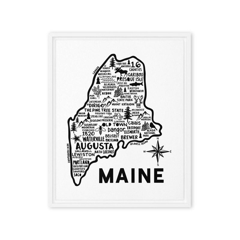 Maine Framed Canvas Print