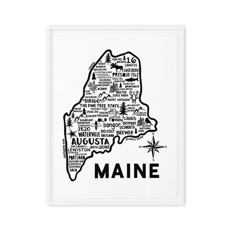 Maine Framed Canvas Print