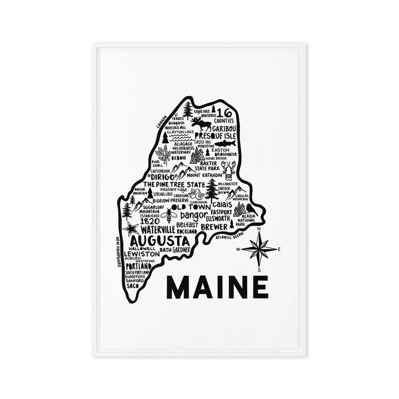 Maine Framed Canvas Print