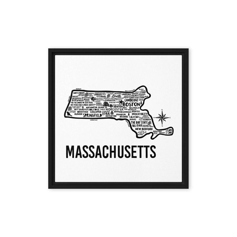 Massachusetts Framed Canvas Print