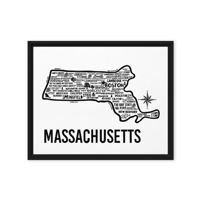 Massachusetts Framed Canvas Print