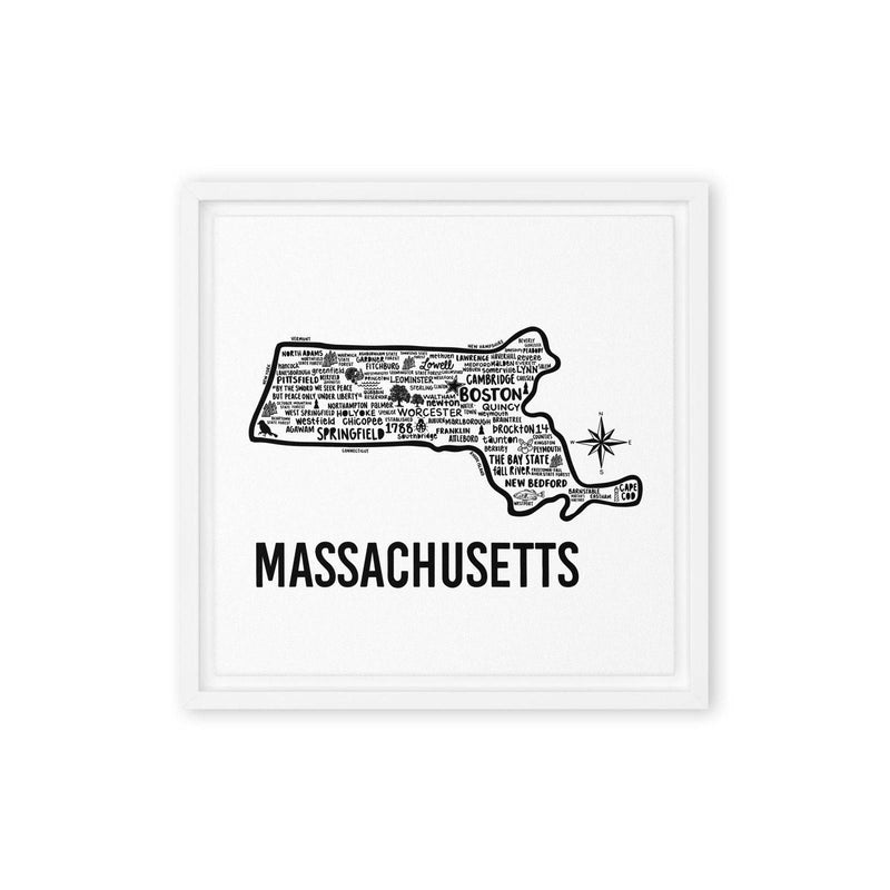 Massachusetts Framed Canvas Print