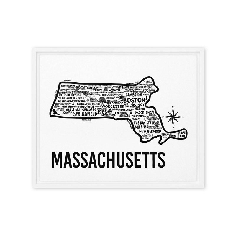 Massachusetts Framed Canvas Print