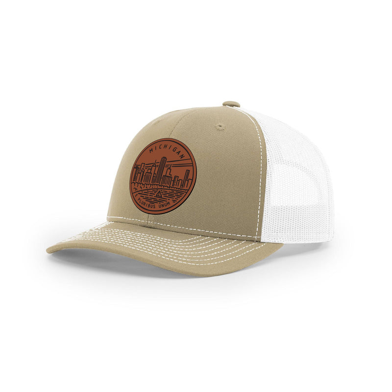 Michigan Hat | Leather Patch Hat | Trucker Hat