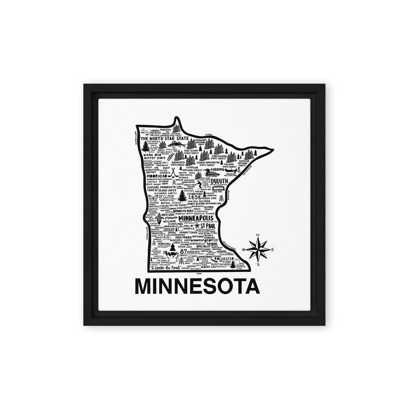 Minnesota Framed Canvas Print