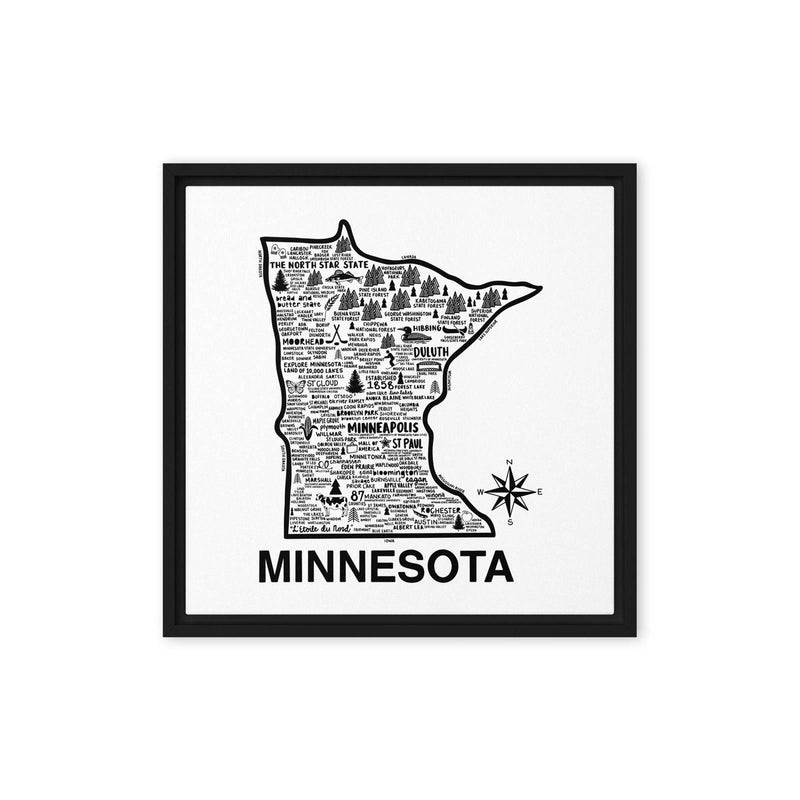 Minnesota Framed Canvas Print