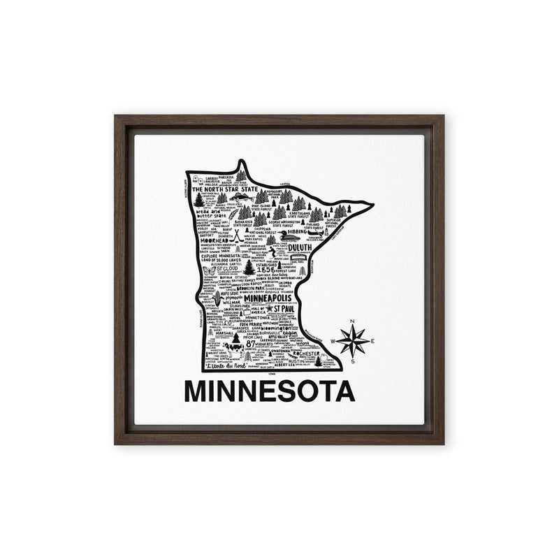 Minnesota Framed Canvas Print