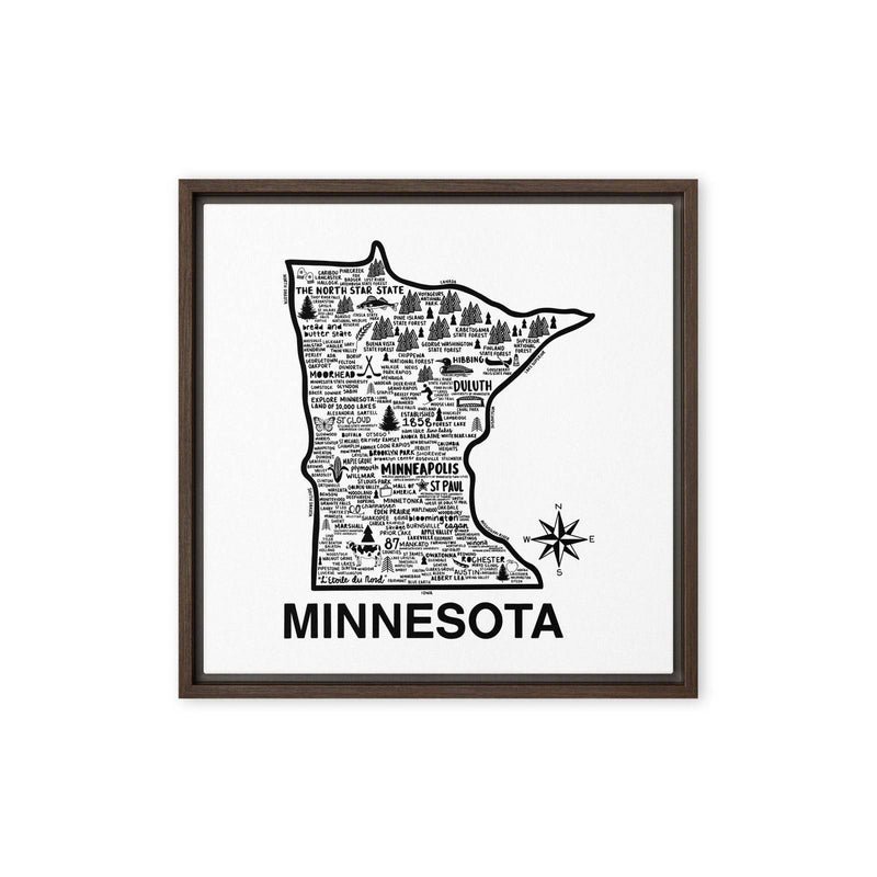 Minnesota Framed Canvas Print