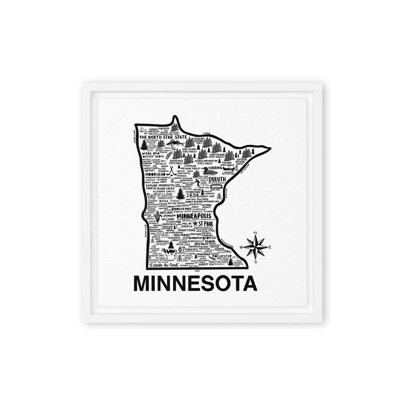 Minnesota Framed Canvas Print