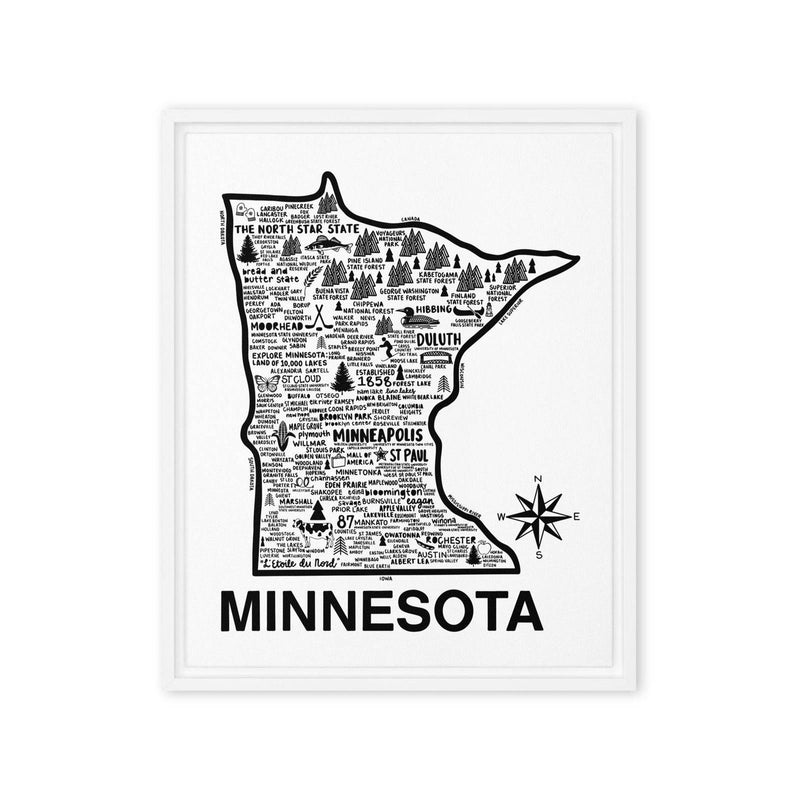 Minnesota Framed Canvas Print