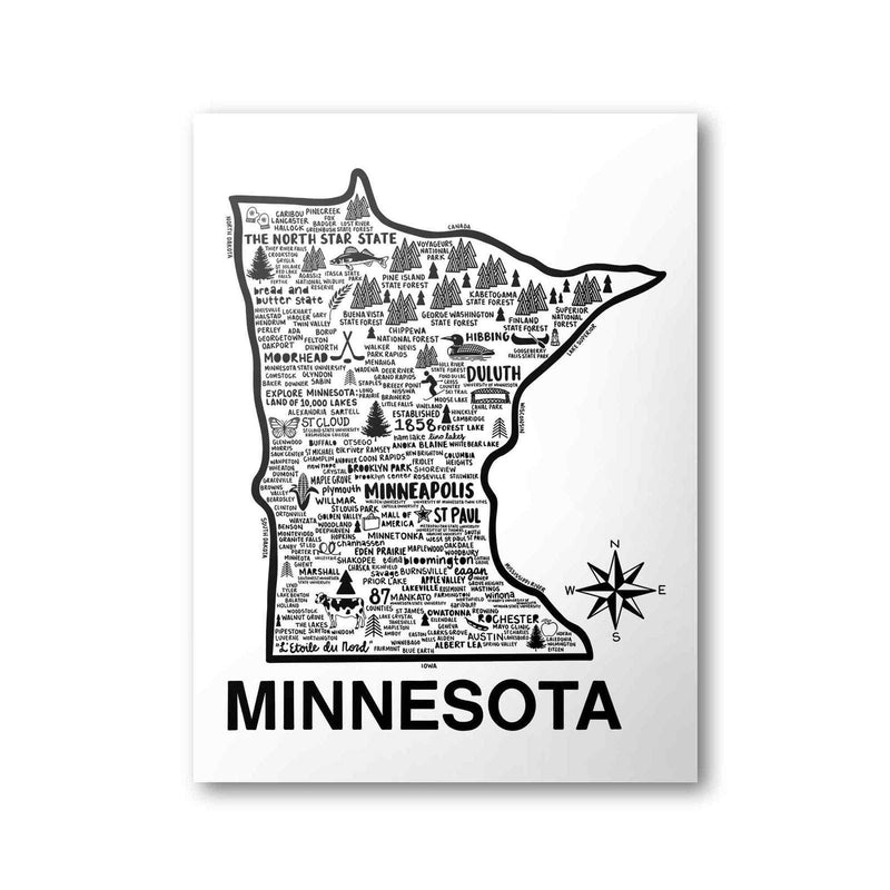 Minnesota Map Print | Katie Ford