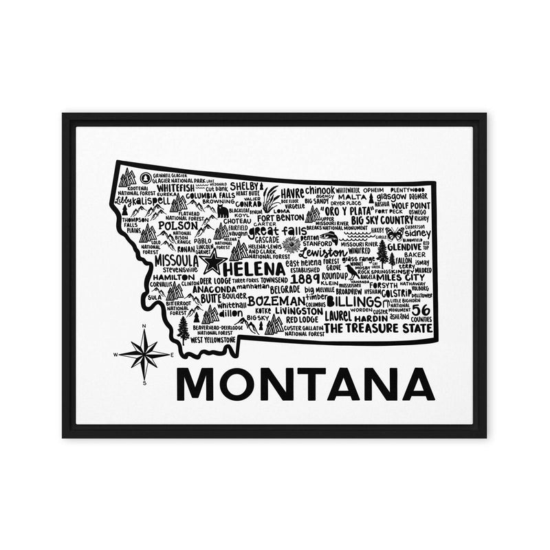 Montana Framed Canvas Print