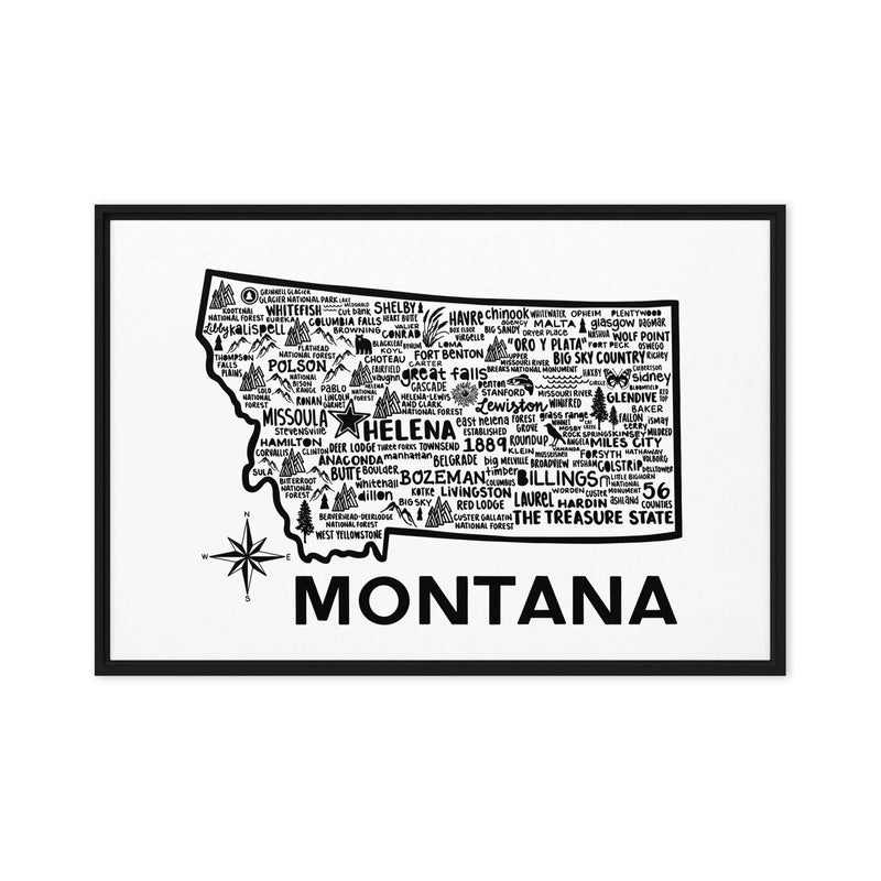 Montana Framed Canvas Print