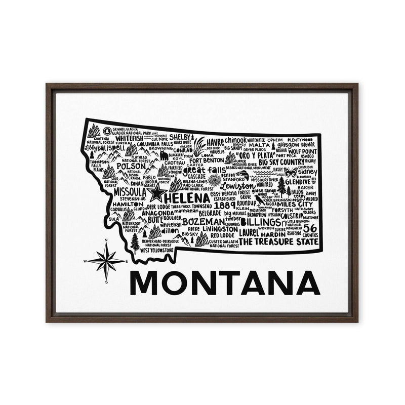 Montana Framed Canvas Print