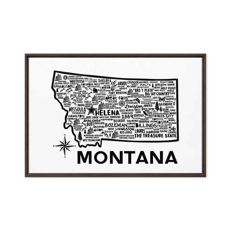 Montana Framed Canvas Print