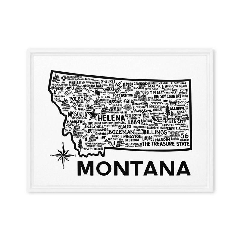 Montana Framed Canvas Print