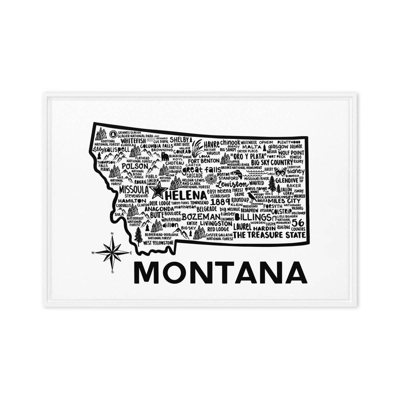 Montana Framed Canvas Print