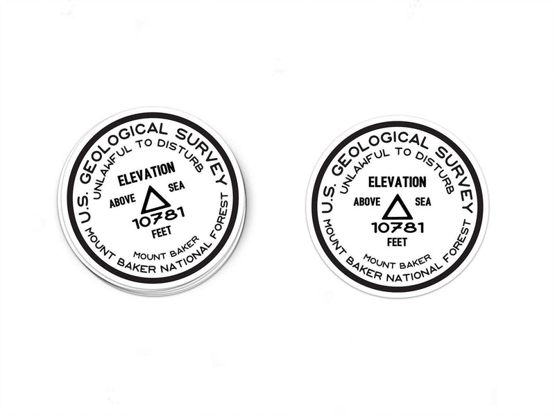 Benchmark Stickers Mount Baker National Forest Sticker | Mount Baker USGS Benchmark ...
