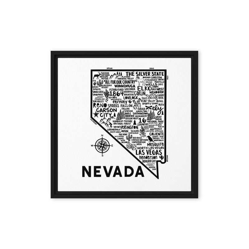 Nevada Framed Canvas Print