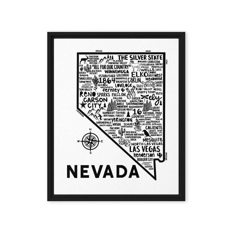 Nevada Framed Canvas Print