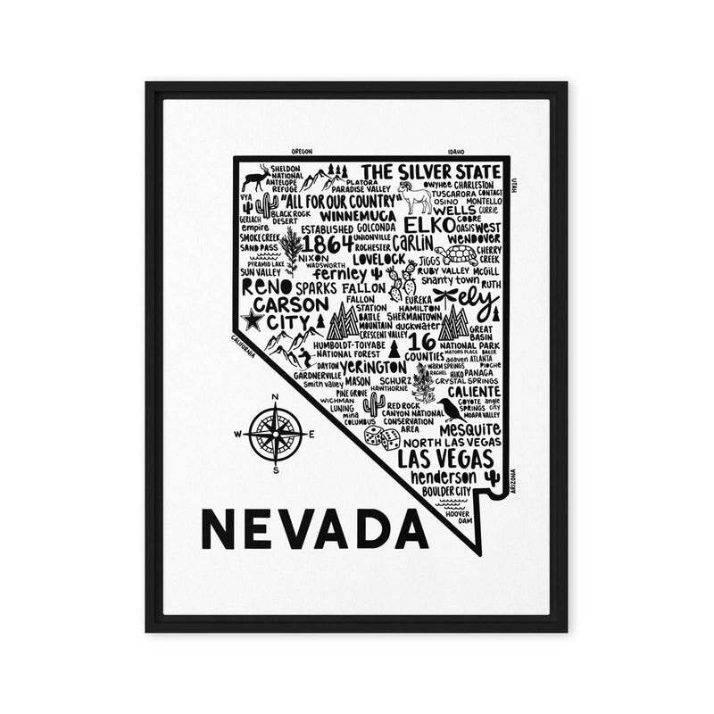 Nevada Framed Canvas Print