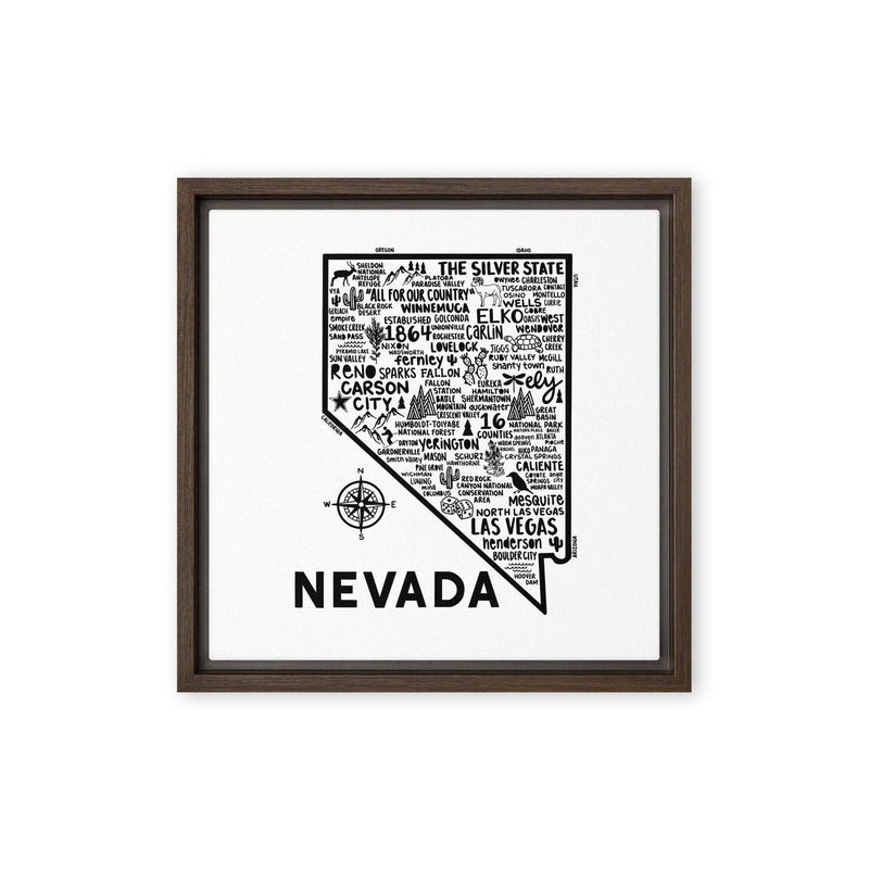 Nevada Framed Canvas Print