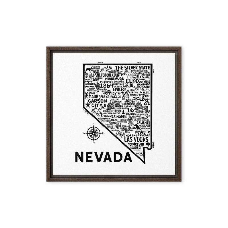 Nevada Framed Canvas Print