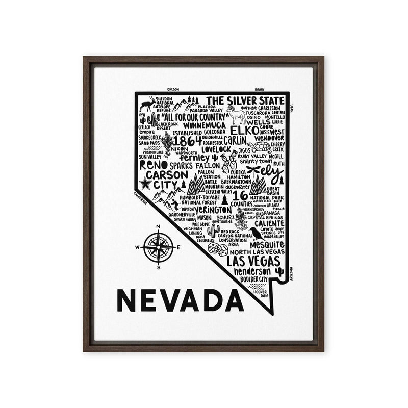 Nevada Framed Canvas Print