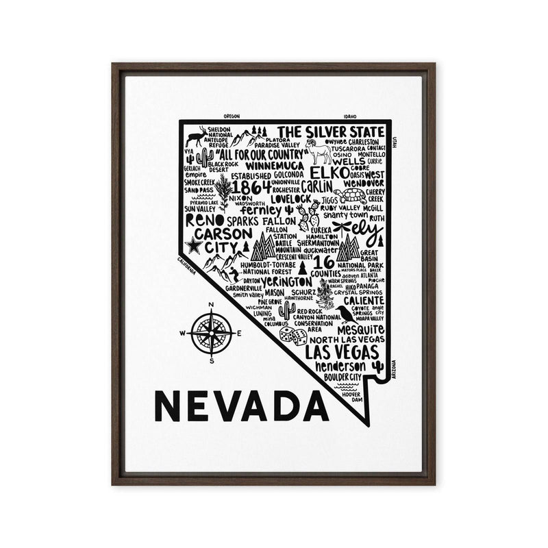 Nevada Framed Canvas Print