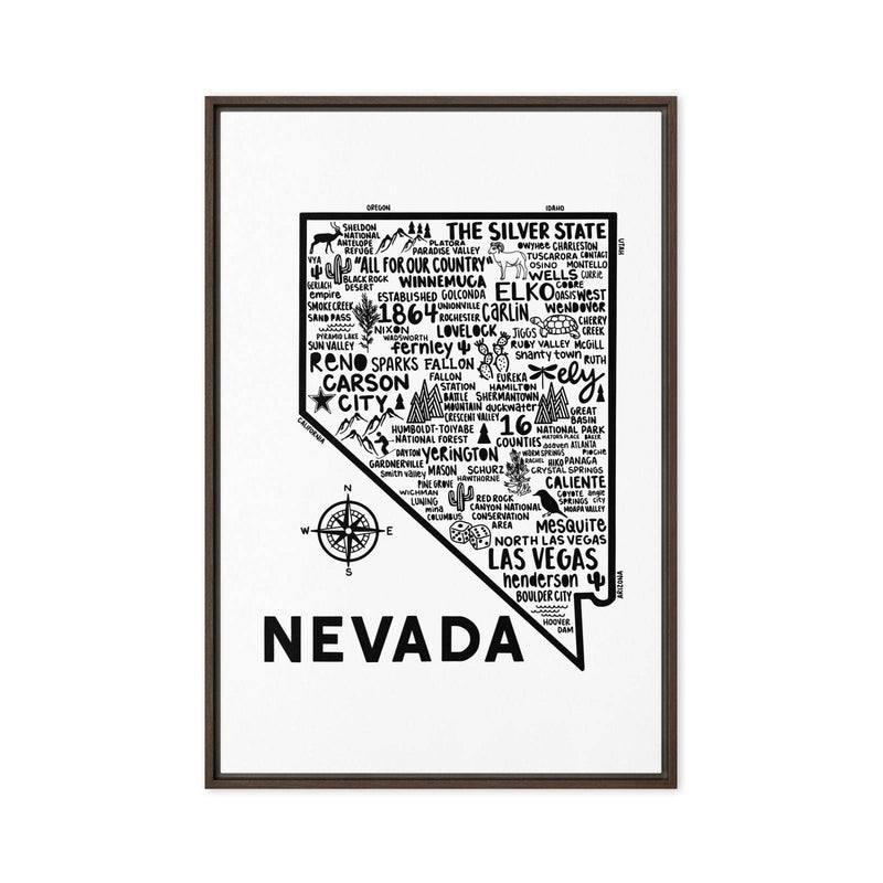 Nevada Framed Canvas Print