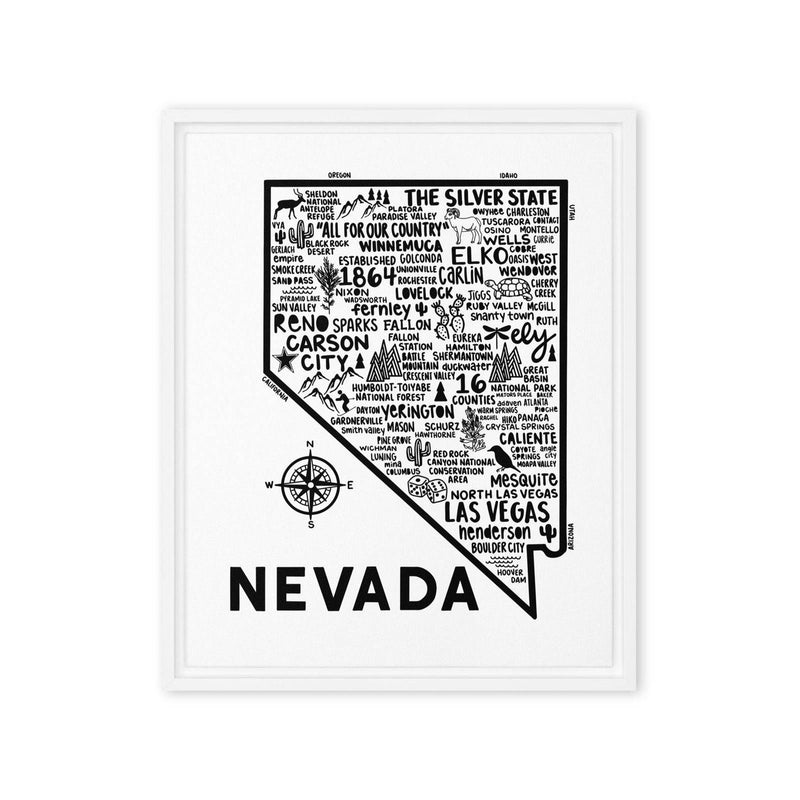 Nevada Framed Canvas Print