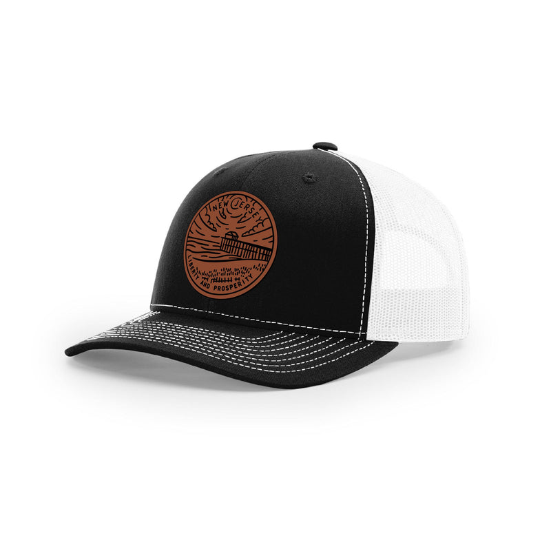 New Jersey Hat | Leather Patch Hat | Trucker Hat