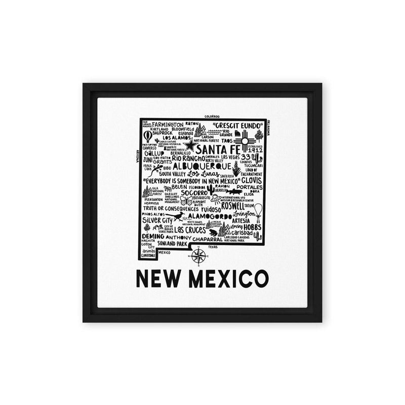 New Mexico Framed Canvas Print