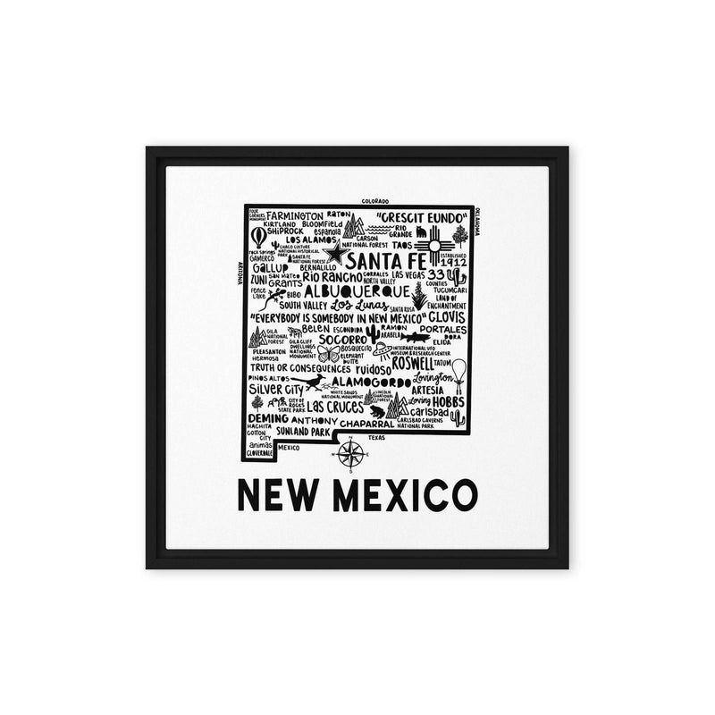 New Mexico Framed Canvas Print