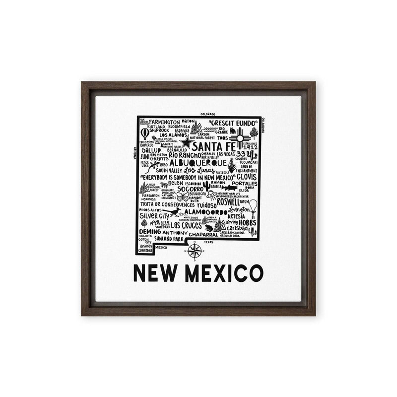 New Mexico Framed Canvas Print