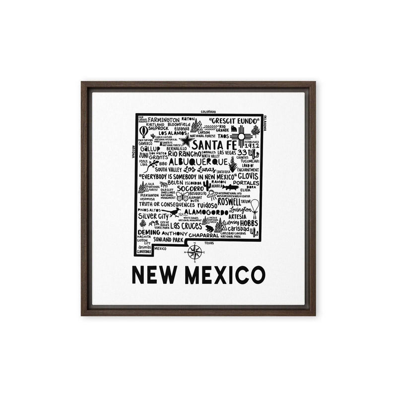 New Mexico Framed Canvas Print