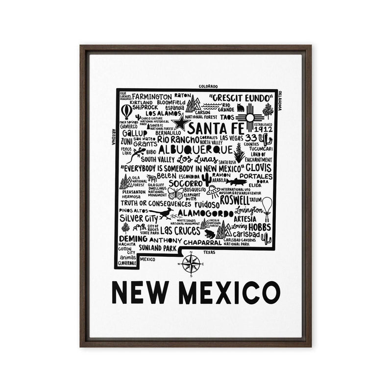 New Mexico Framed Canvas Print